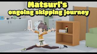 Matsuri's ongoing skipping journey w/cameos by Riona & Su EN SUBS