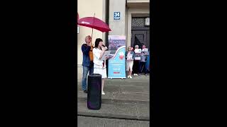 Pikieta w Koszalinie z udziałem Ilony Zych