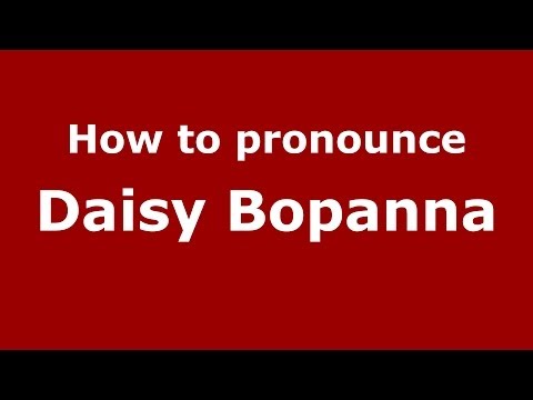 How to pronounce Daisy Bopanna