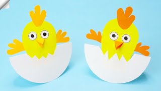 How to Make a Paper Chick  Easter paper Crafts Easy paper crafts