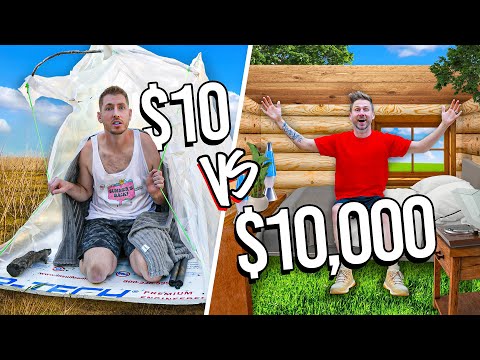$10 vs $10,000 OVERNIGHT SURVIVAL CHALLENGE