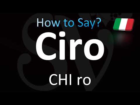How to Pronounce ''Ciro'' Correctly! (Italian)