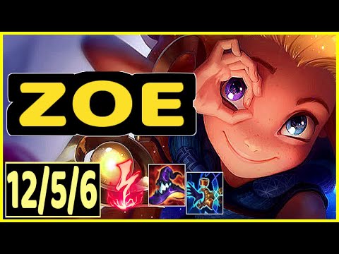 ZOE VS VEL'KOZ - 12/5/6 KDA MID GAMEPLAY