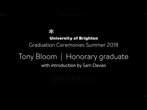 Tony Bloom honorary graduate