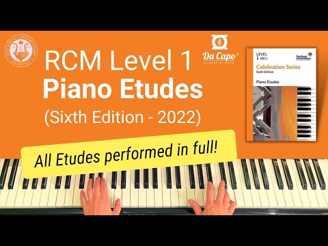 RCM Level 1 Piano Etudes (new 2022 edition) - all pieces performed in full!