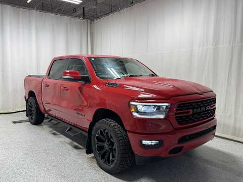 2022 Ram 1500 Sport 4x4 Crew Cab 5'7" Box in Red for sale at Park Mazda in Sherwood Park, AB