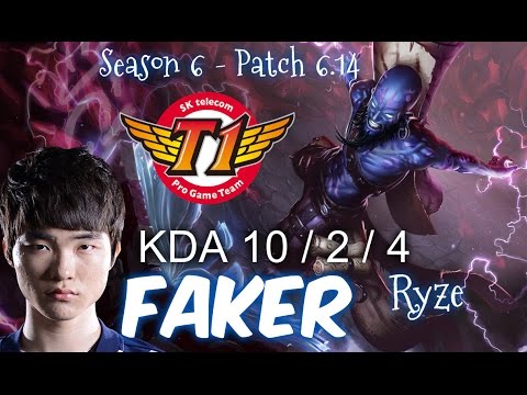 SKT T1 Faker RYZE vs VIKTOR Mid - Patch 6.14 KR Ranked | League of Legends
