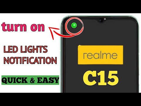 Realme c15 how to enable led lights notification| 💯% work