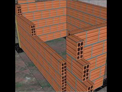 fazendo a parede do quarto tijolo por tijolo