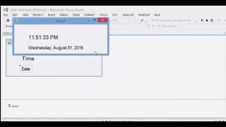 C# - Display Time and Date on labels in Windows form application using C sharp Programming language