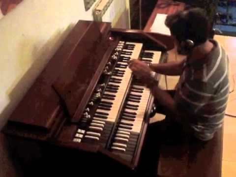 Lucky Gargiulo recording Hammond organ  and piano