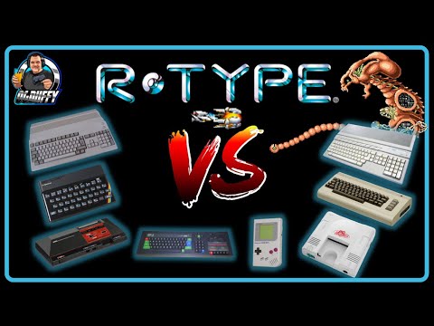 R TYPE Arcade-ZX Spectrum VS C64, Amstrad + Commodore Amiga VS ST + PC ENGINE-SMS-GAMEBOY comparison