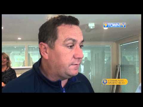 Micky Mellon answers students' questions at the Grange School