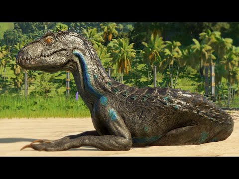 INDORAPTOR vs BLUE, ECHO, DELTA, CHARLIE (DINOSAURS BATTLE) - Jurassic World Evolution 2