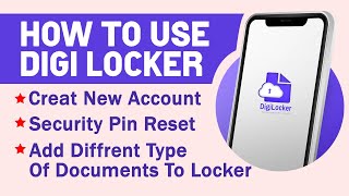 How To Create Digilocker Account | Security pin reset | Digilocker Drive