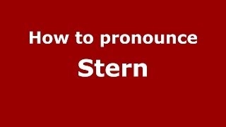 How to pronounce Stern