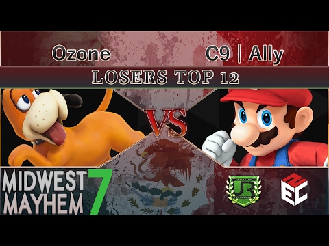 Midwest Mayhem 7 LOSERS TOP 12 - Ozone (Duck Hunt) vs C9 | Ally (Mario)