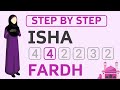 Learn How to Pray Isha 4 Rakat Fardh for Women (beginners) - Step by Step - Translation Sunni Hanafi