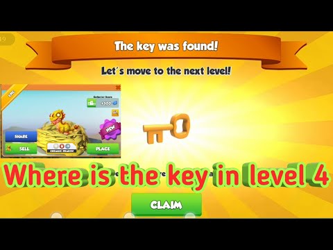 Where is the key in level 4 / hatching the ceramic Dragon , Dragon of the week