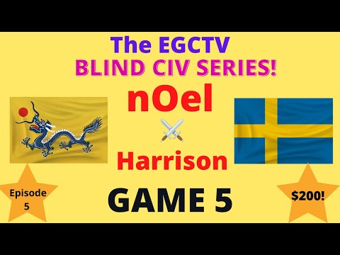 AOE 3 (DE) nOel vs Harrison! Blind Civ Series $200 Match - GAME 5!