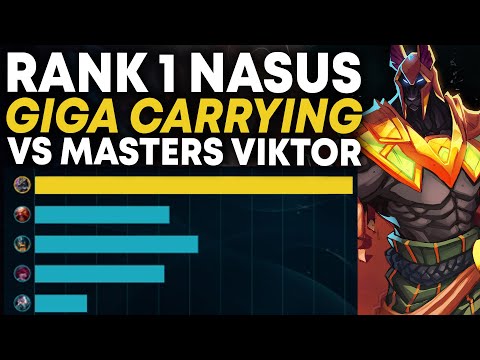 Rank 1 Nasus giga-carrying Masters elo 1v9! Carried a little too hard| Carnarius | League of Legends