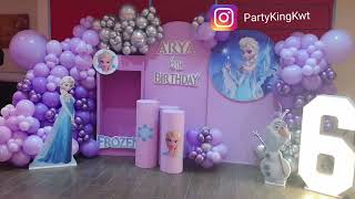 Frozen Theme Birthday Decoration 2023 / Frozen Theme Balloon Garland / Tutorial