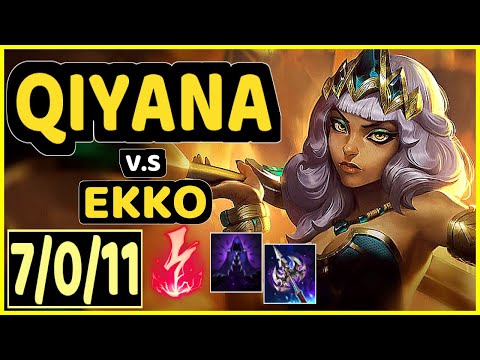 DARDOCH (QIYANA) vs EKKO - 7/0/11 KDA JUNGLE CHALLENGER GAMEPLAY - NA