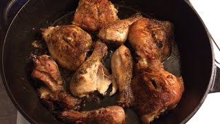 Cooking Chicken in a cast iron skillet