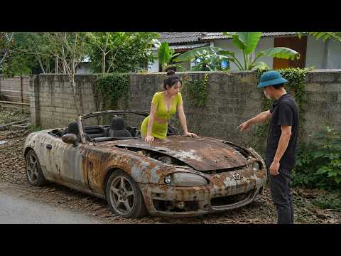 Thumbnail for Time-Lapse Video: Genius Girl Restores a Car Identical to a 1995 Mazda MX-5, Abandoned for Years by Mazda