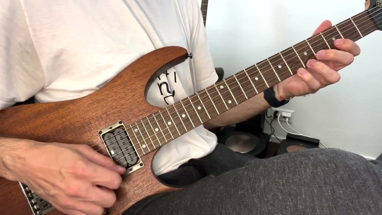 Roberto Barlocci playing the Pressure intro riff on electric guitar