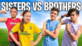 Brothers vs SISTERS Strength Challenge! *girls vs boys*