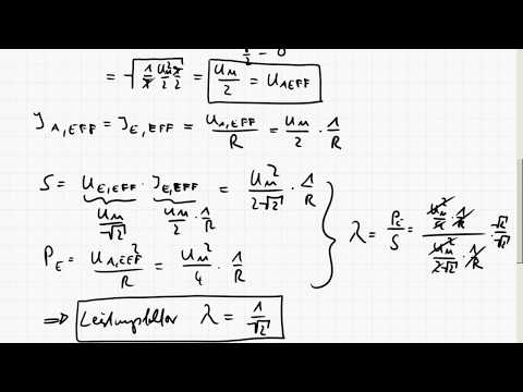 LE5_3b AC/DC Wandler - M1 Schaltung mit ohmscher Last - Herleitung Kenngrößen