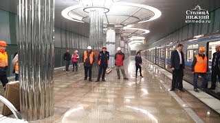 Строительные работы на станции метро «Стрелка» планируется завершить через неделю
