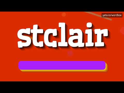 STCLAIR - HOW TO PRONOUNCE IT!?