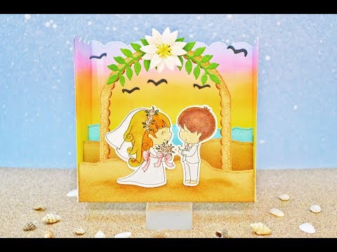 DIORAMA CARD SERIES w/ CRAFTIN DESERT DIVAS || Wedding in Hawaii