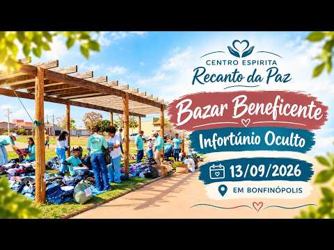 13/09/2026 - BAZAR BENEFICENTE INFORTÚNIO OCULTO - CENTRO ESPÍRITA RECANTO DA PAZ - BONFINÓPOLIS-GO