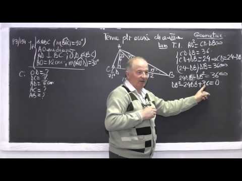 1/2 Lectia 870 - Teorema catetei Teorema inaltimii | Paralelogram: aria si perimetrul - Tema Clasa 7