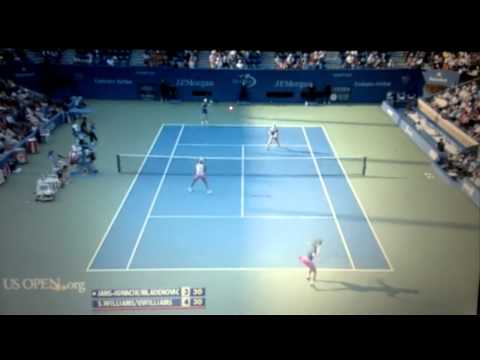 Klaudia Jans Ignacik + Kristina Mladenovic vs. V+S Williams US OPEN 2012 part 8