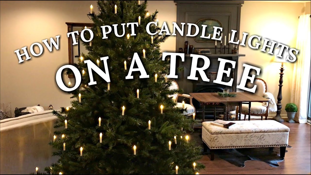 How To Put Candle Lights On A Christmas Tree - Vintage Style Tree Decorating