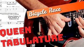 Bicycle race Queen Guitar lesson tutorial TAB Brian May