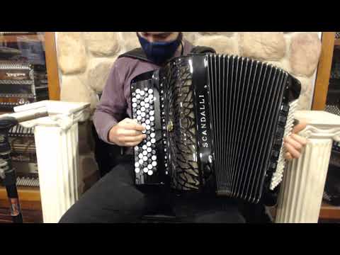 SCANAIRVICHBK - Black Scandalli Air VI Chromatic Button Accordion C LMMH 77 120 $11999