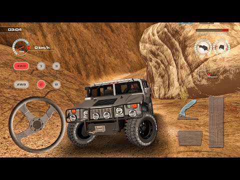 Hummer Jeep Driving Simulator Gameplay - Offroad Drive Dessert - Car Game Android Gameplay