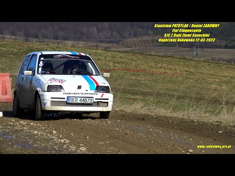 Stanisław PATRYLAK/Daniel ZARÓWNY -Fiat CC-KJS 2 Rajd Ziemi Sanockiej Nagórzany Bukowsko 12-03-2023