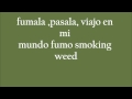 smoking weed con letra 