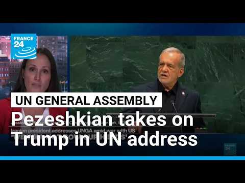 Iranian president adresses UNGA amid war with US