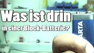 Was ist in einer 9V Block Batterie drin?