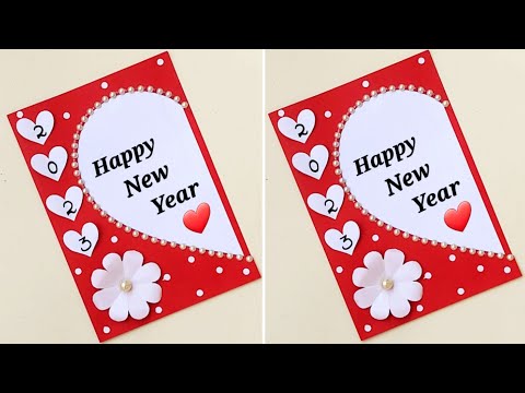 Happy New Year Card 2023/How to make New Year Greeting Card/DIY New Year Card Making easy