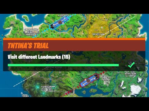 Visit Different Landmarks (15) All Locations Guide - Fortnite TNTina's Trial Challenges