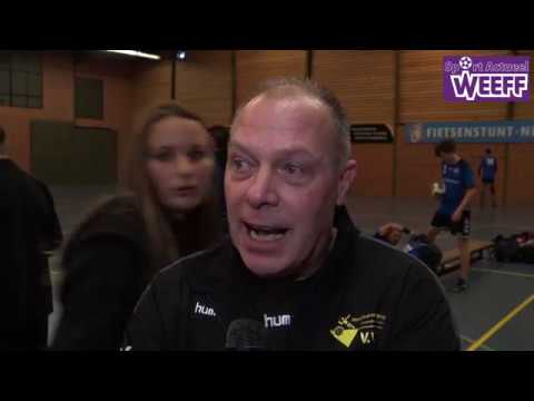 2019-11-17 Zaalhandbal, 2e Divisie, VVW-SVBO, interviews WEEFF