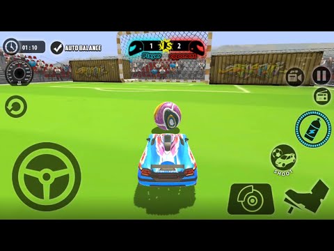 Impossible Car Tracks 3D - Blue Car Driving - Soccer Mode Android Gameplay